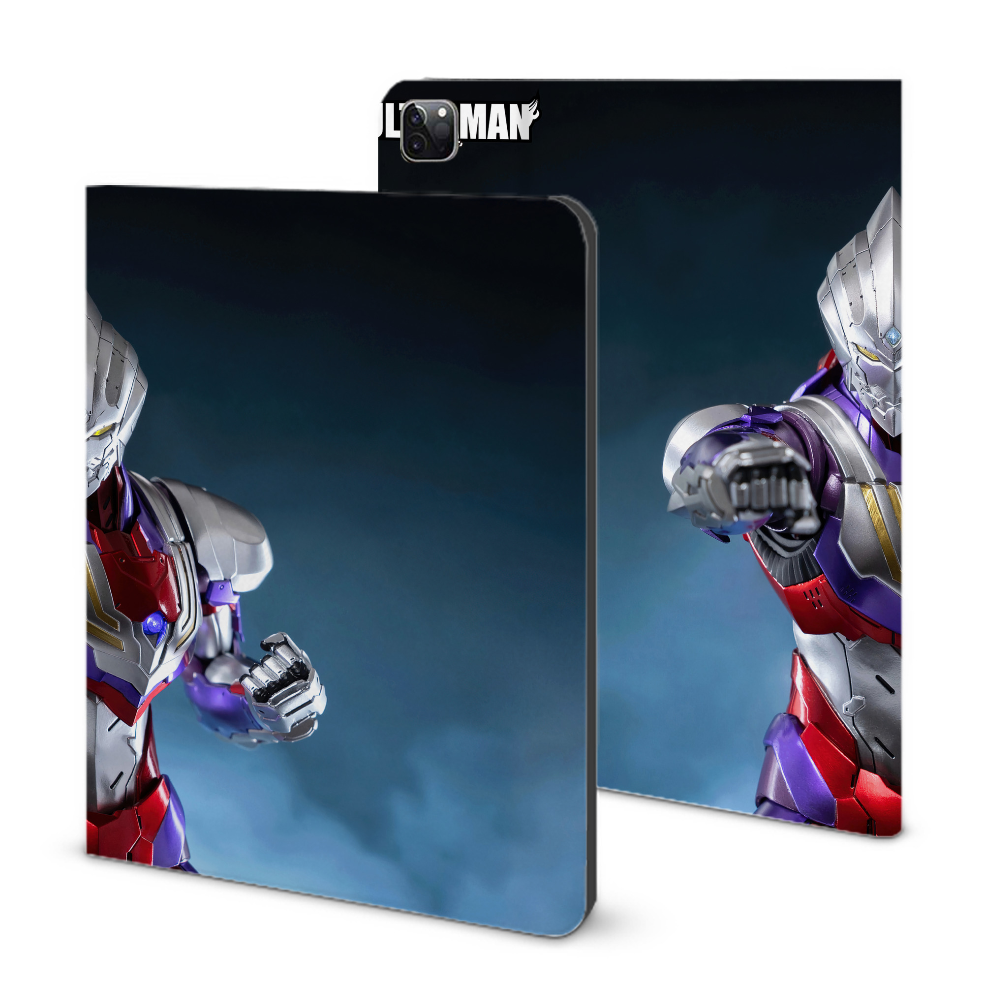（画像用） ウルトラマン Ultraman IPad ケース ブック型 PUレザー TPU 耐衝撃 軽量 薄型 ペン収納なし 全面保護 IPad 各モデル対応
